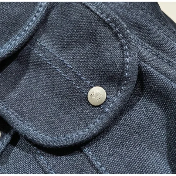 Abercrombie & Fitch Backpback navy blue womens Messenger bag purse Canvas - Picture 5 of 12